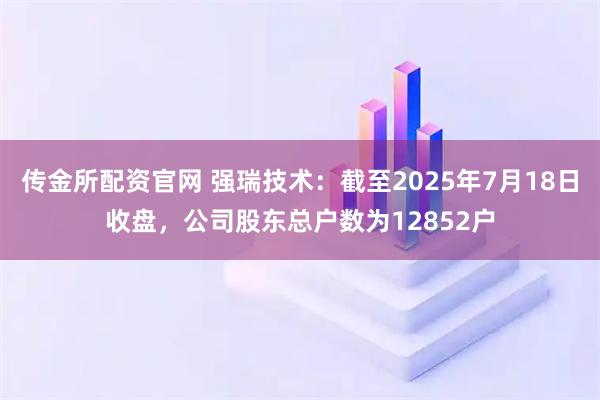 传金所配资官网 强瑞技术：截至2025年7月18日收盘，公司股东总户数为12852户